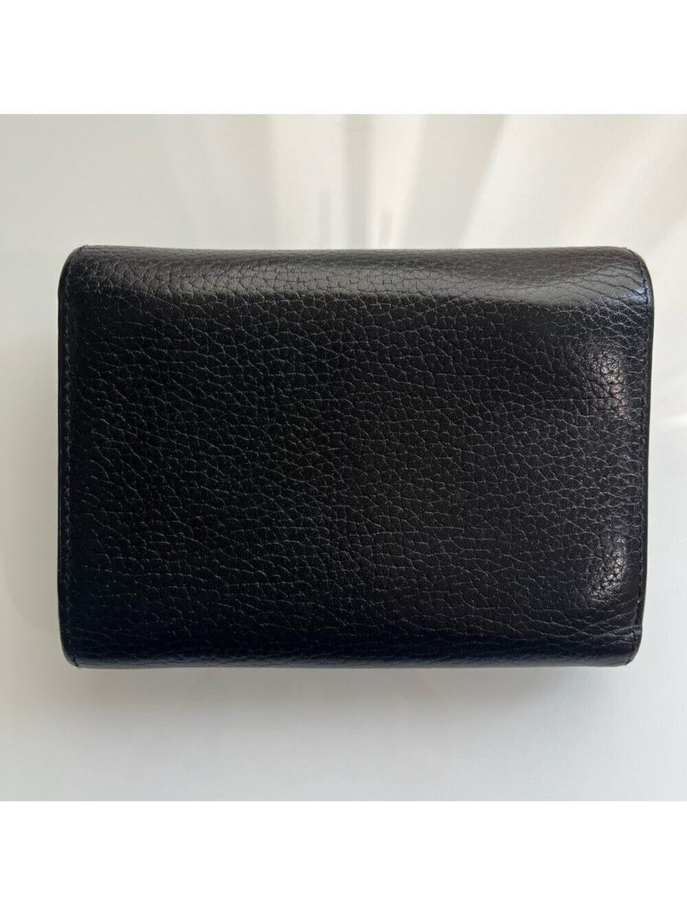 MCM SMALL BLACK LEATHER TRIFOLD WALLET - Picture 2 of 11